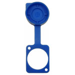 Cliff CP30285L Universal dust cover cap for feedthrough connectors, blue