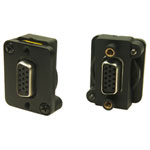 Cliff CP30229BM 15 Pin VGA Female to Female feedthrough connector, CSK Hole