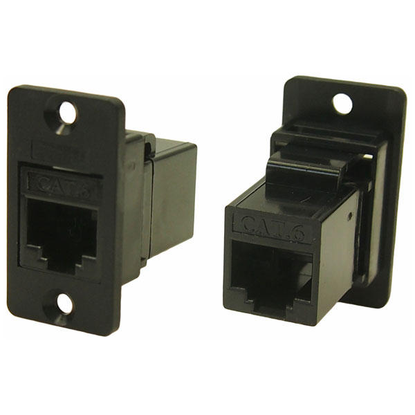 Cliff CP30622 SLIM FM Cat.6 RJ45, front mounting, feedthrough conn...