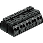 WAGO 862-1505 Chassis Mount Terminal Block M3 PE-N-L1-L2-L3 Black