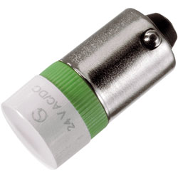 Signal Construct MWCB22729 Multi-Look BA9s Green LED Indicator 12VAC/DC