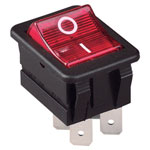 Arcolectric C1353VBNAB Rocker Switch High Inrush Lit Red DPST On-Off 250V AC 16A