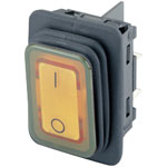 Marquardt 1935.3114 IP65 Rocker Switch, Illuminated Orange, DPST, Off-On 250VAC