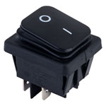 Zip Switch B4MASK42N1121000 Rocker Switch DPST Off-On 250V AC 16A Black