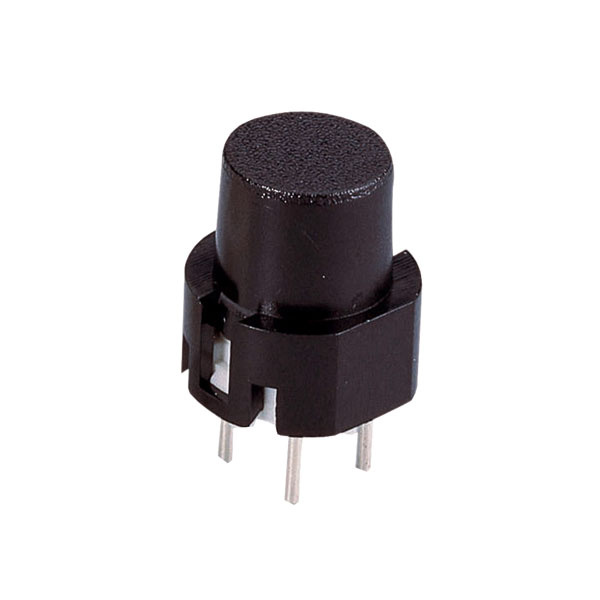 Zip Switch 532.010.001 Pulse Switch Round 35 V DC 10 mA Black Rapid