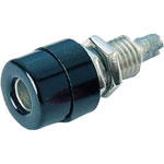 SKS Hirschmann 930 176-100 4mm BIL 20 Panel-mounted Socket 16A Black