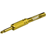 BKL 102000 Jack Plug 6.35mm Mono Gold-plated