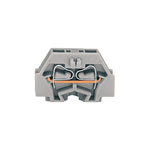 WAGO 260-301 2 Conductor 18A Through Terminal Block Fixing Flange Grey