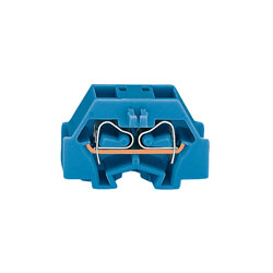 WAGO 260-334 DIN Rail Screwless Terminal Block, Spring Cage 8mm 18A Blue