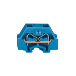 WAGO 260-334 DIN Rail Screwless Terminal Block, Spring Cage 8mm 18A Blue