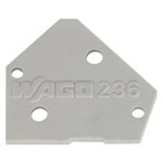 WAGO 236-100 PCB Terminal Block End Plate Grey