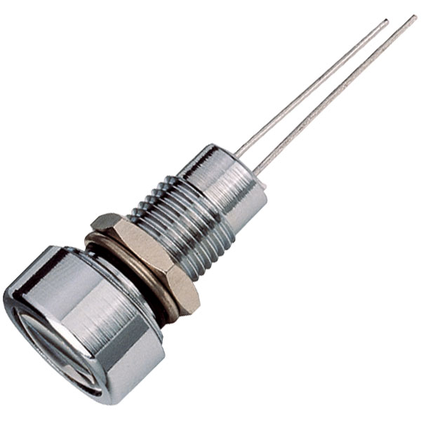 Signal Construct SDML082 8.2mm 2.2V Super Bright Green LED Chrome ...