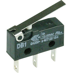 ZF DB1C-B1LC Microswitch SPDT 6A 250V AC, Medium Lever, Q.C.