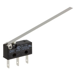 ZF DB1C-B1LD Microswitch SPDT 6A 250V AC, Long Lever, Q.C.