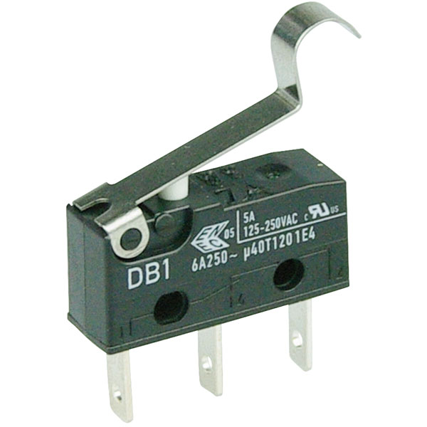 Cherry DB1C-B1SC Microswitch SPDT 6A 250V AC, Medium Sim Roller, Q.C.