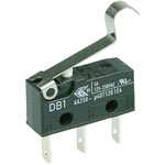 ZF DB1C-B1SC Microswitch SPDT 6A 250V AC, Medium Sim Roller, Q.C.