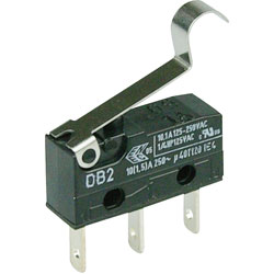 Cherry DB2C-B1SC Microswitch SPDT 10A 250V AC, Medium Sim Roller, Q.C.