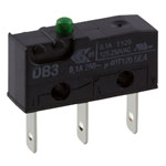 ZF DB3C-B1AA Microswitch SPDT 0.1A 250V AC, Button, Q.C.