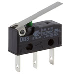 ZF DB3C-B1LC Microswitch SPDT 0.1A 250V AC, Medium Lever, Q.C.