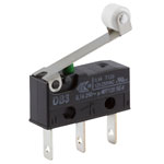 ZF DB3C-B1RC Microswitch SPDT 0.1A 250V AC, Medium Roller, Q.C.