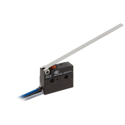 ZF DC2C-C3LD Microswitch SPDT 10A 250V AC, Long Lever, Leads, IP67