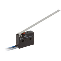 Cherry DC3C-C3LD Microswitch SPDT 0.1A 250V AC, Long Lever, Leads, IP67