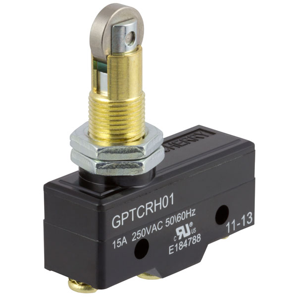 ZF GPTCRH01 Microswitch SPDT 15A 250V AC Threaded Roller Screw | Rapid ...