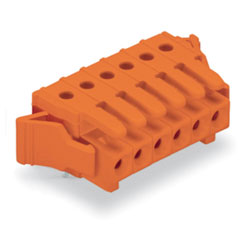 WAGO 734-567/037-000 7-Way PCB Spring Connector Orange