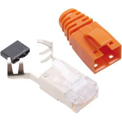 BEL Stewart Connectors SS-39200-012-K-OR 8P8C Pin RJ45 Plug Cable Mount Orange