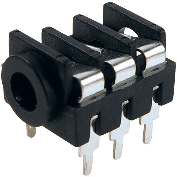 Cliff Electronic -FCR1295- JACK/SKT 3.5 mm, PCB, THT, BLK