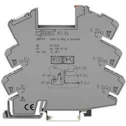 WAGO 857-104 JUMPFLEX® Plug Base for Miniature Switching Relay and Optocoupler