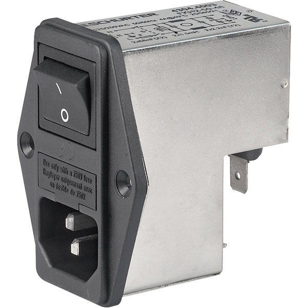 Yunpen YQ04A1 Power input module 2 x 2.5 mH 250 V AC (50/60 Hz) 4 A