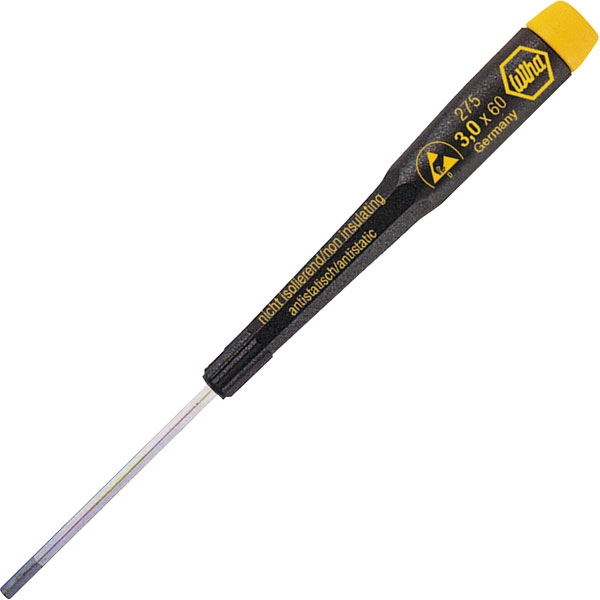 Wiha 07648 Precision ESD Hex Screwdriver 3.0 mm Rapid Online