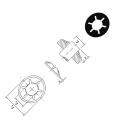 Rapid Shaft Locking Rings 3mm Pack 20