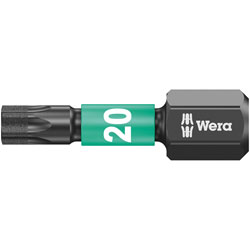 Wera 05057624001 Impaktor Diamond Hard Bit For Torx Screws TX20 x 25mm