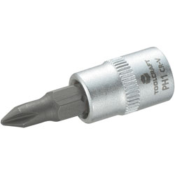 Toolcraft 1/4 Drive Socket With Phillips Bit PH1