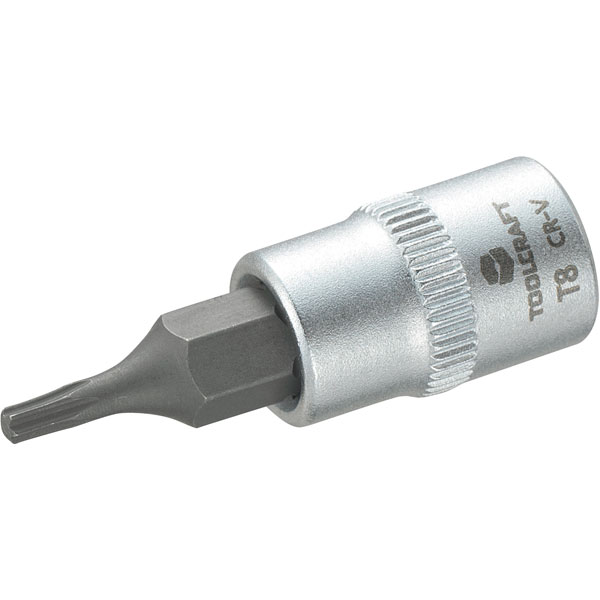 Toolcraft 1 4 Drive Socket With T Profile Bit T8