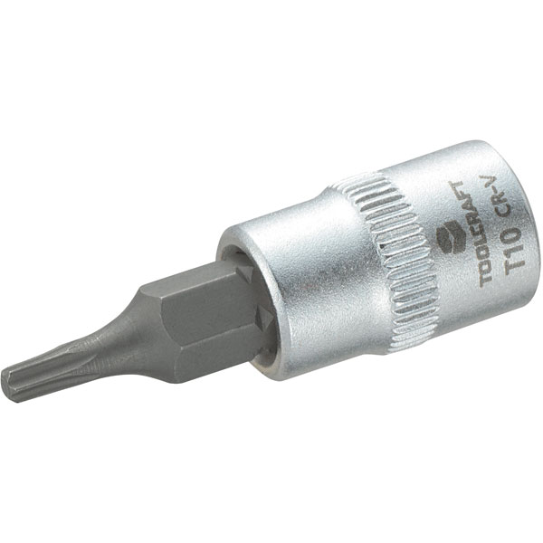 Toolcraft 1 4 Drive Socket With T Profile Bit T10