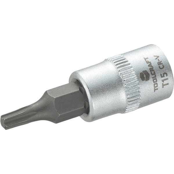 Toolcraft 1 4 Drive Socket With T Profile Bit T15