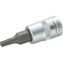 Toolcraft 1/4 Drive Socket With T-Profile Bit T15