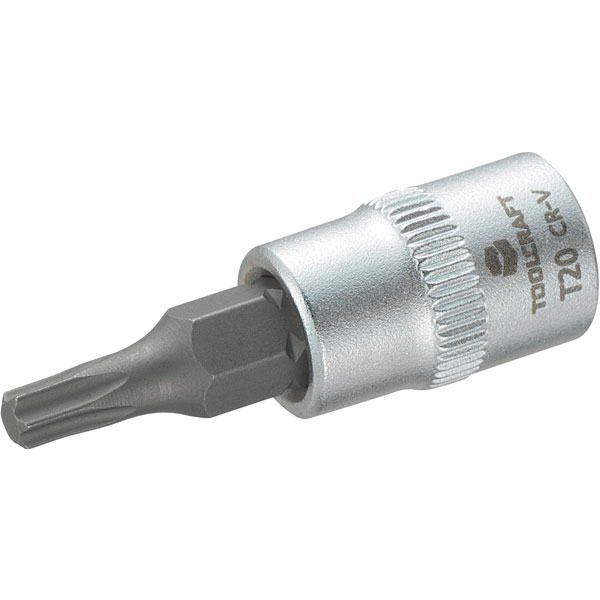 Toolcraft 1 4 Drive Socket With T Profile Bit T20