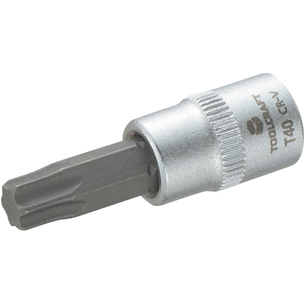 Toolcraft 1 4 Drive Socket With T Profile Bit T40