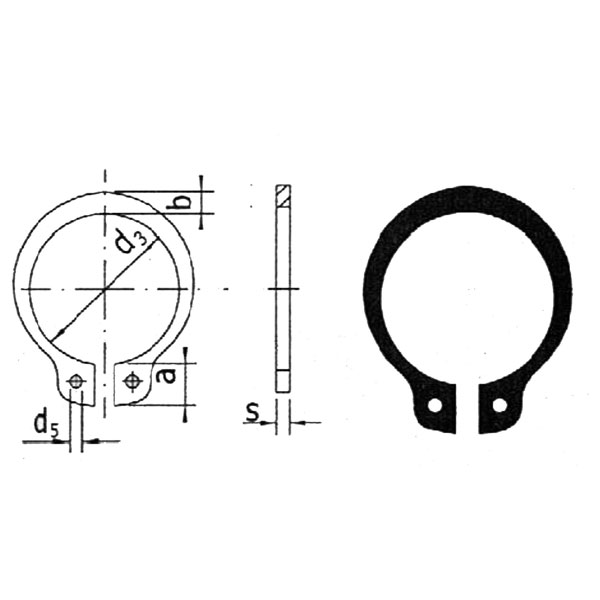 Shaft Retaining Clip 8mm Pack 20 Rapid Online