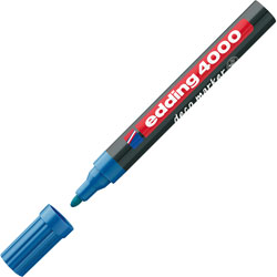 Edding 4-4000-1-1003 4000 Deco Marker Bullet Tip 2-4mm Blue