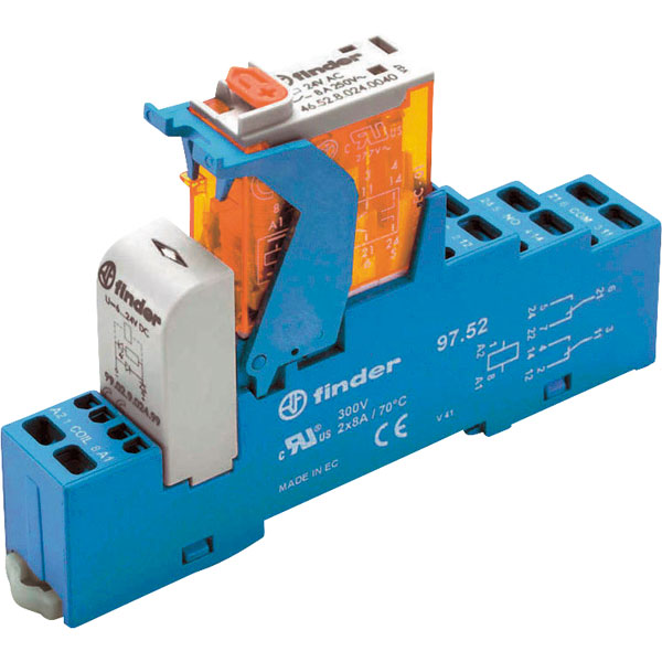 Finder 4C.52.8.230.0060 Relay Module 2CO 230VAC 8A | Rapid Online