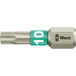 Wera 05071032001 Torsion Stainless Steel Bit For Torx Screws TX10 x 25mm