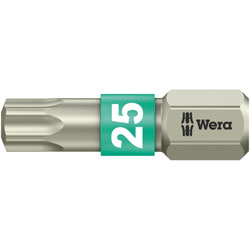 Wera 05071035001 Torsion Stainless Steel Bit For Torx Screws TX25 x 25mm