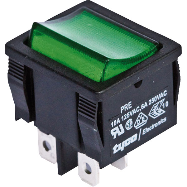 TE Connectivity 16342001 Rocker Switch, Df 250V AC 6A Rapid Online