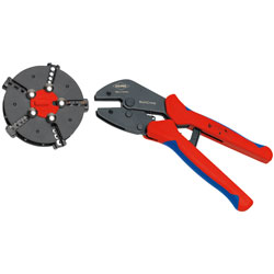 Knipex 97 33 02 MultiCrimp® Crimping Pliers With Quick Changer Magazine - 5 Dies