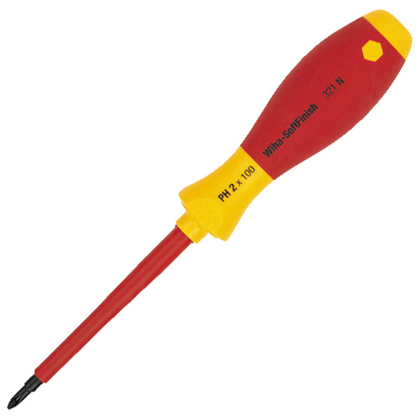 Wiha 00847 VDE SoftFinish® Electric Phillips Screwdriver PH 1
